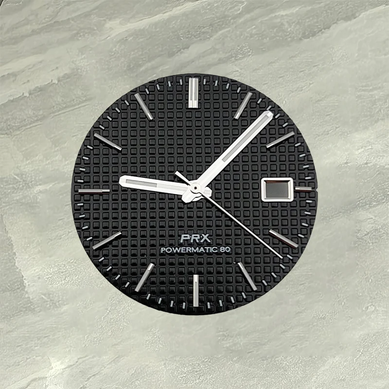 قرص + مؤشر، قرص NH35، برتقالي أزرق سماوي أبيض أسود أخضر يتوهج في الظلام بقطر 31.8 مم مناسب لحركات NH35 NH36