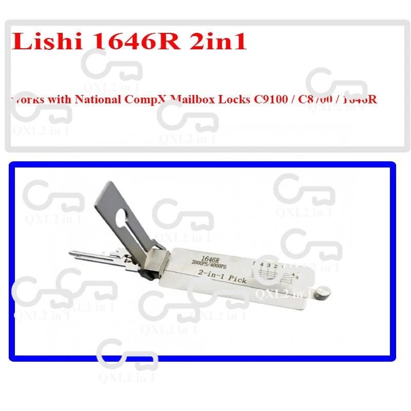 1PCS 2 IN 1 LISHI  Repair Tools 1646R Kit Door for Mailbox USPS Locksmith China Supplier Auto Door Open Car Auto Complete Set