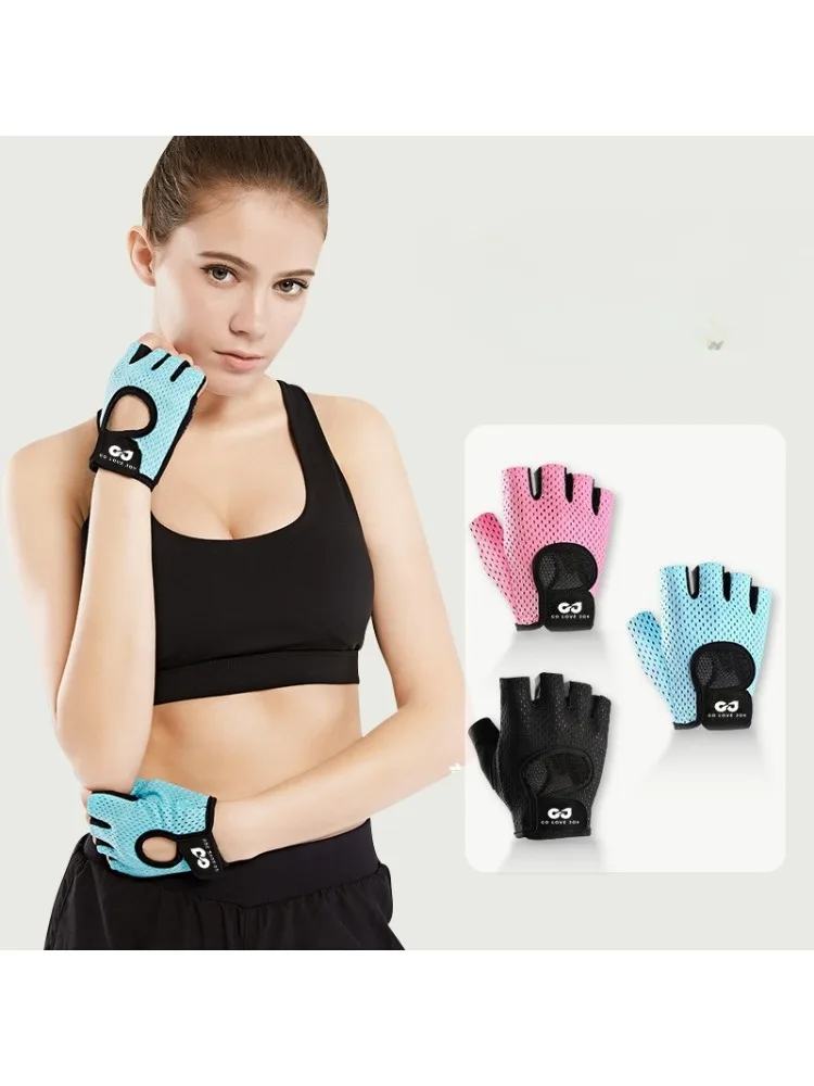 AliExpress NONE Outdoor Sports Fitness Gloves for Men and Women, Gym Training, Anti Slip and Wear-resistant Yoga Cycling, Half Finger Gloves