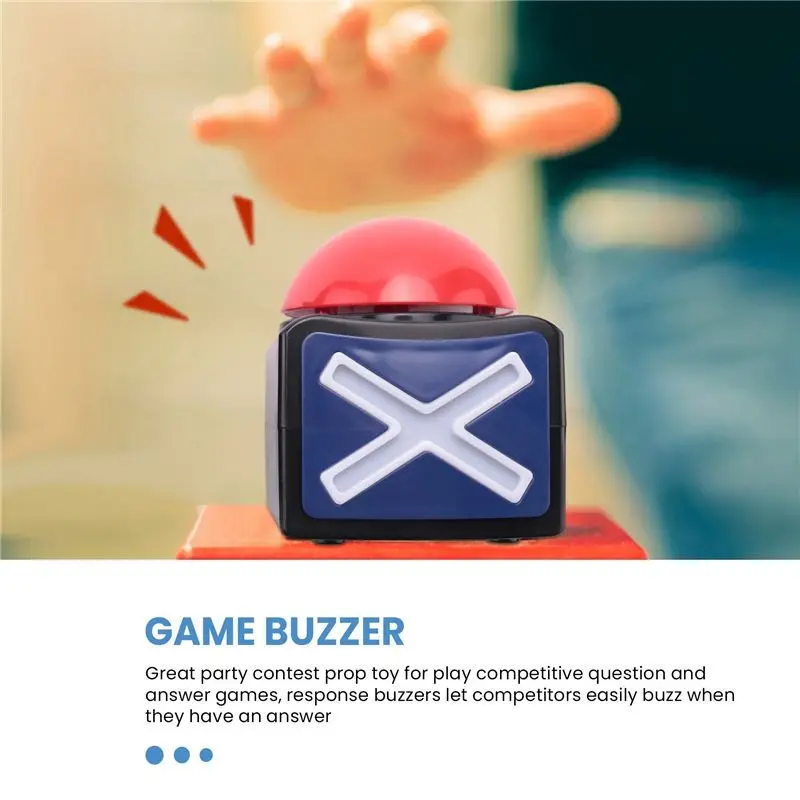 2PCS Game Answer Buzzer , Game Buzzer Alarm Sound Play Button With Light Trivia Quiz Got Talent Buzzer Game