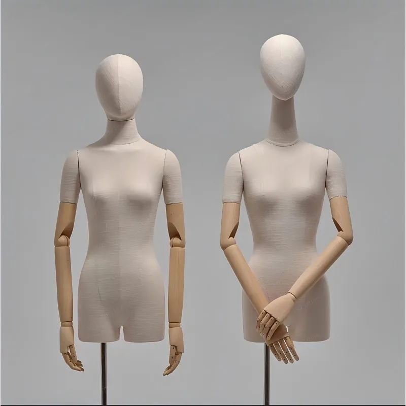 1PC 4style Arm Color Sewing Mannequin Body Stand Female Dress Form Clavicular Woode Jewelry Flexible Women,Adjustable Rack