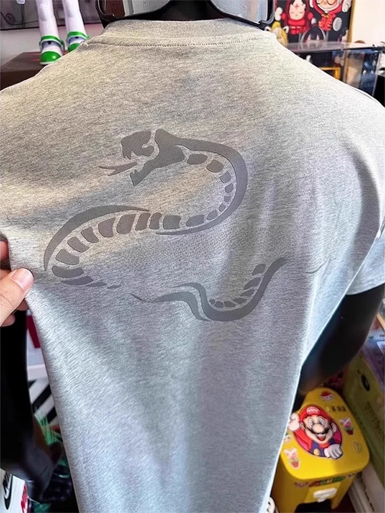 

Мужская футболка Cleanfit Laser Print ort Sve Fitn Summer с небольшим воротником High amight Slim Fit f Sve round Ne