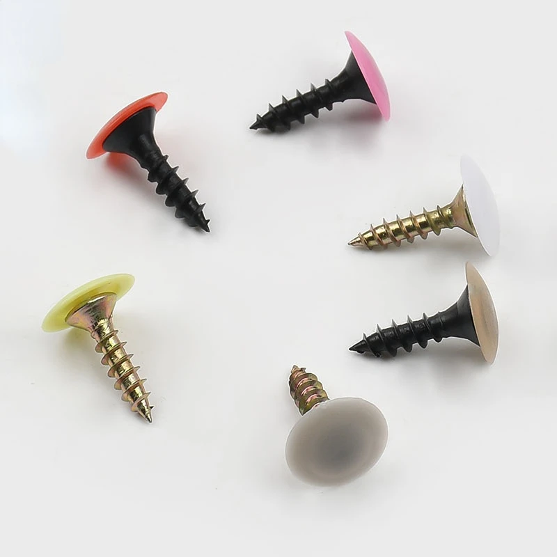 

100/500/1000 шт. пластиковые винты с крышкой, гайки с плоской головкой, винты с крестообразным шлицем, защитные колпачки, мебельные декоративные болты, фурнитура