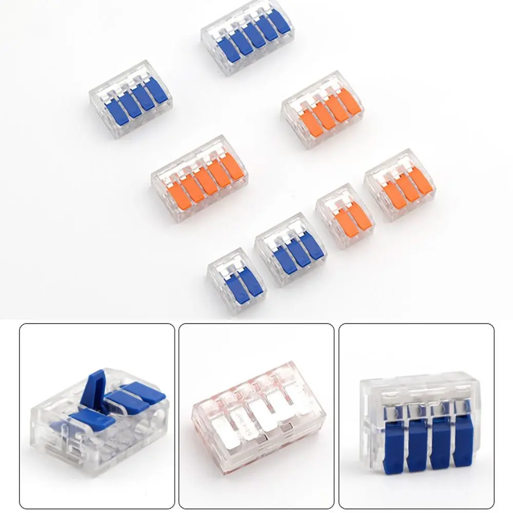 Wire Connector Fast Connector Universal PC Material Compact Wire Connector Plug-in Terminal Blocks For electrical installation