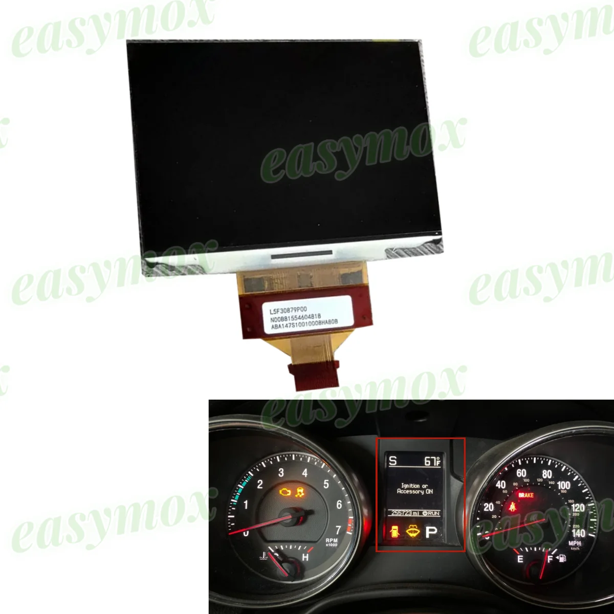 Speedometer LCD Display for 2011 2012 2013 Jeep Grand Cherokee SRT8 Laredo Instrument Cluster Dashboard Screen 3.5