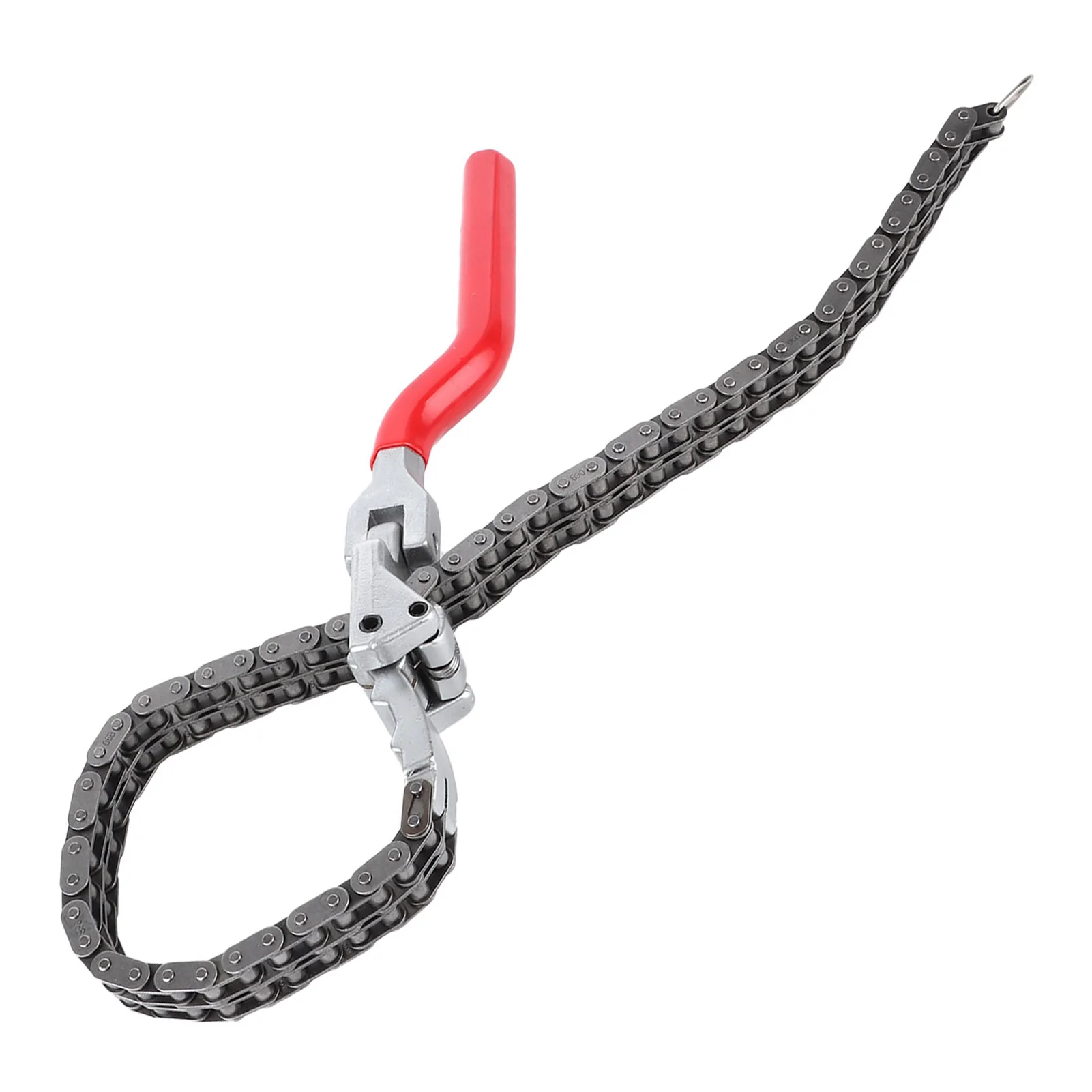 

1PC Heavy Duty Chain Type Oil Filter Wrench 13.8in Long Handle Ergonomic Grip Auto Repair Tool