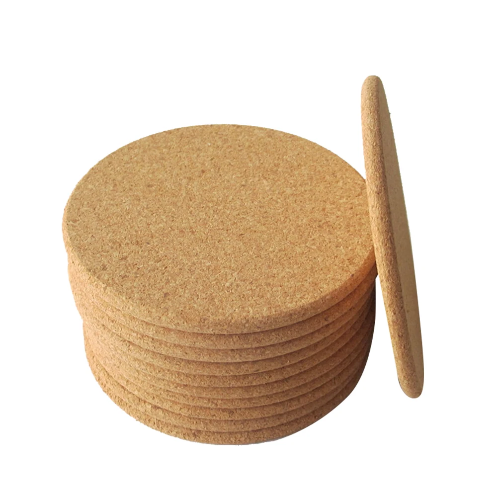 6PCS Cork Coasters Mat Insulation Cup Pads Waterproof Round Mats 05cm Thickness Lightweight AntiSlip Home Kitchen