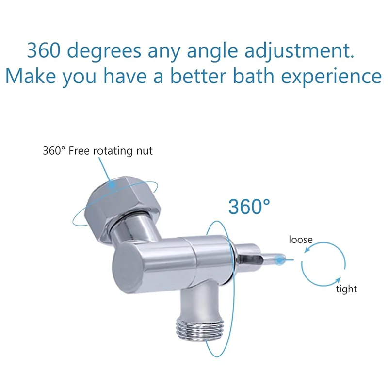 

AF95-All Metal Angle Adapter,Adjustable Shower Head Extension, Adjust Angle, Universal Connection