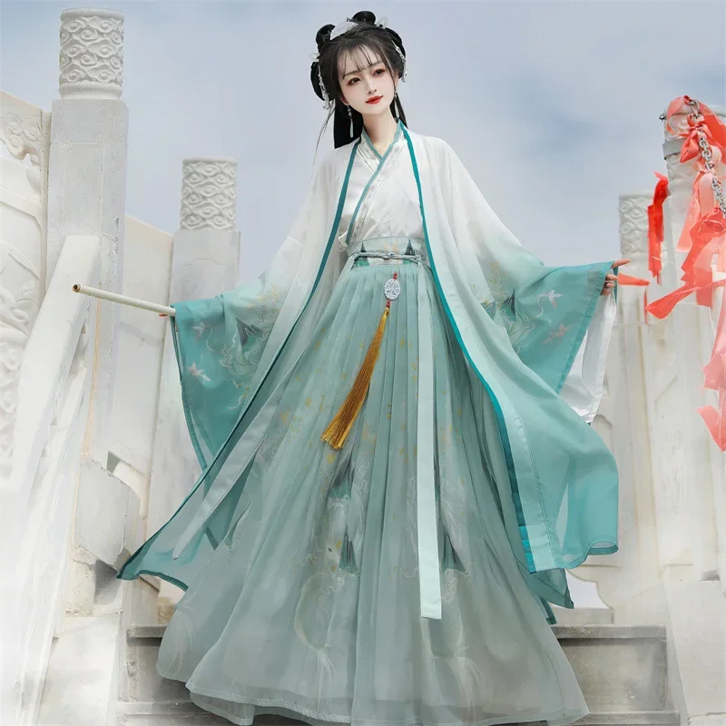 

NT136 Lovers Hanfu Men And Women 2024 New Improved Waist-length Collar Ancient Clothing