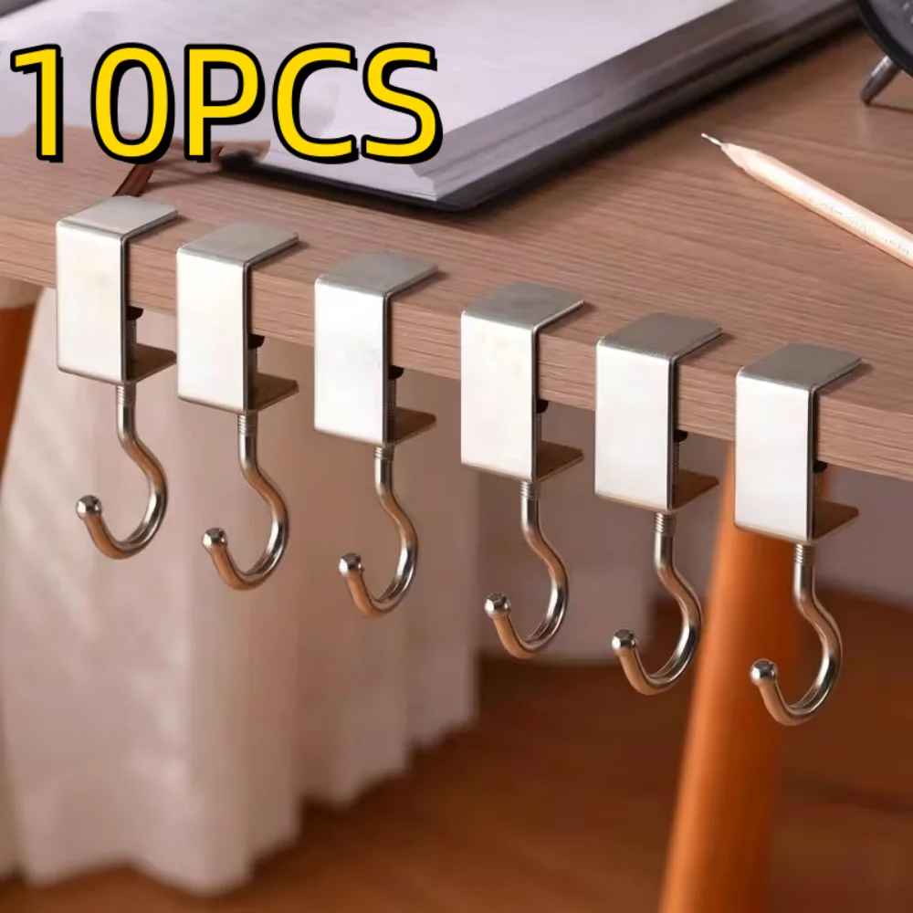 Adjustable Desktop Hook Portable Table Edge Hook No Drilling Needed for Hanging Backpack Headphones And More