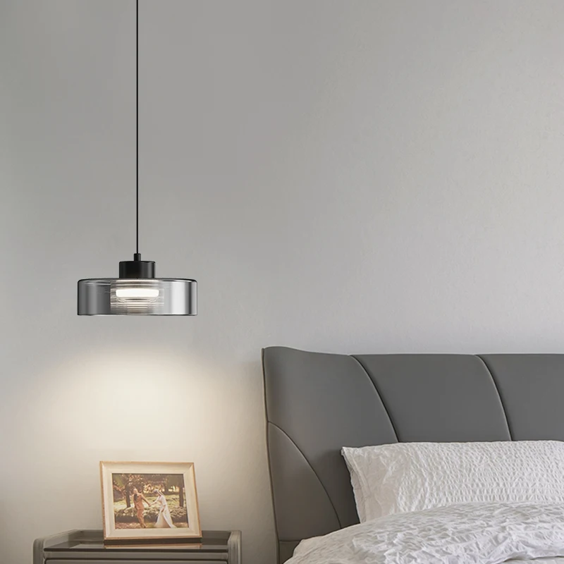 Minimalist Led Glass Small Pendant Lights Creative Bedroom Bedside Restaurant Bar Chandelier Modern Home Interior Lighting Lamps