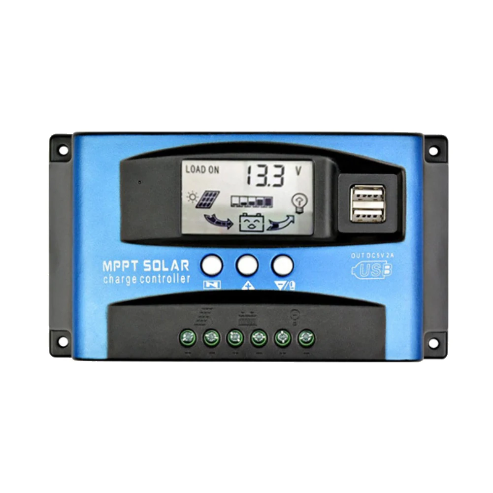 

30A/40A/50A/60A/100A MPPT Solar Charge Controller 12V/24V DC Input with 18V/36V Solar Panel LCD Display Solar Panel Regulator