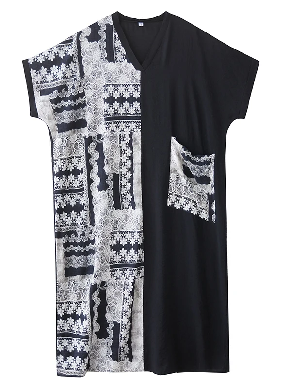 Plus Size Long V-Ne… - image