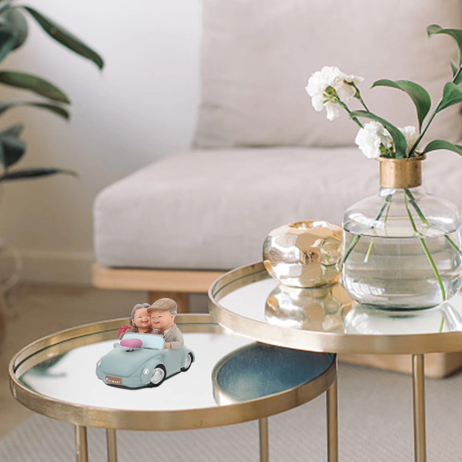 

1Pcs Elderly Couple Ornaments Resin Craft Decoration for Wedding Anniversary Valentines Day Gift Desktop Bedside Table Decor