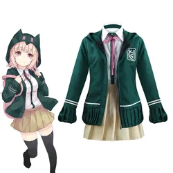 Anime Danganronpa Nanami ChiaKi High School Students Uniform Cosplay Costume Long-sleeved Jacket Short Skirt Loli Skirt