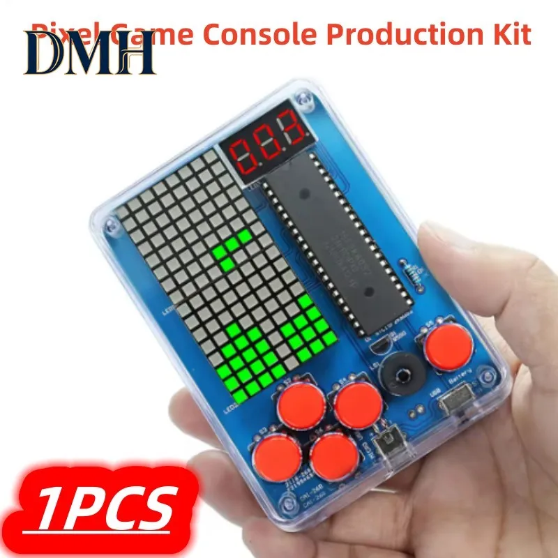 1Pcs/lot Pixel Game Console Production Kit 51 Single Chip Tetris Parts DIY Welding Training Electronic Small Maker