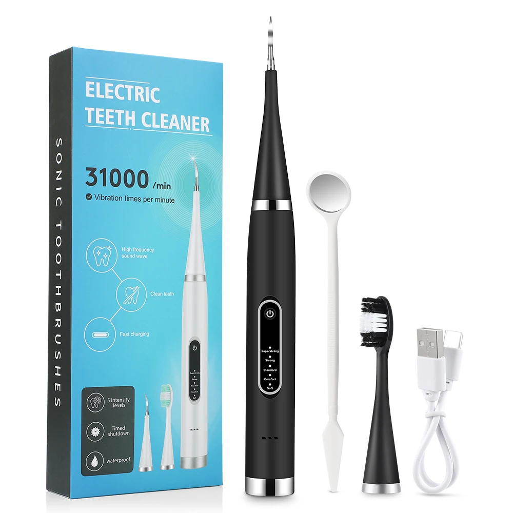 Electric Sonic Vibration Dental Scaler Teeth Whitening Plaque Calculus Coffee Smoke Stains Tartar Removal Toothbrush Tooth Clean