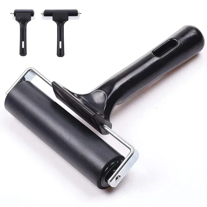 6/10/15cm Professional Rubber Roller Printmaking Ink Drum Art Stamping Tool Diamond Painting Tape Rolling Tools Child Hand Tool