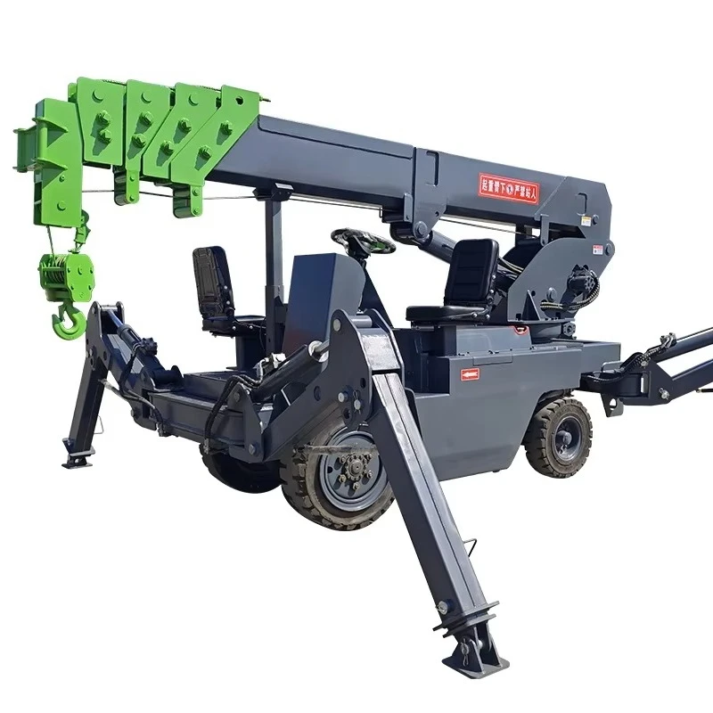 Industrial Spider Crane 3 Ton Crawler Crane Hydraulic Folding Arm for Complex Lifting Tasks