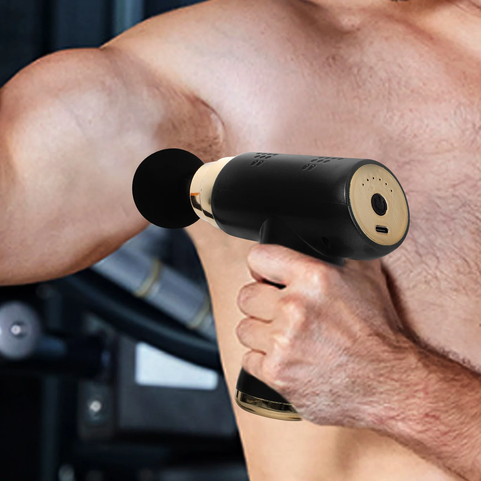 1 مجموعة 1 مجموعة مدلك فآسيا صغير 6 سرعات قابل للتعديل قرع الجسم تخفيف العضلات مع جهاز تدليك كهربائي محمول #4