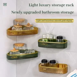 1pc Plastic Multipurpose Wall Mount Paste Style Bathroom Shelf for Storing Toiletries Bathroom Kitchen Storage Rack