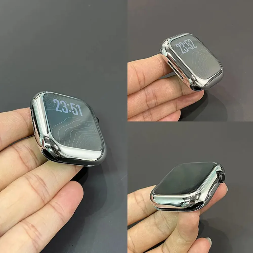 TPU Full Screen Cover For Apple Watch Series 11 10 9 8 7 6 5 4 3 SE Fits 38 40 41 42 44 45 46mm Drop Proof AntiFingerprint Light