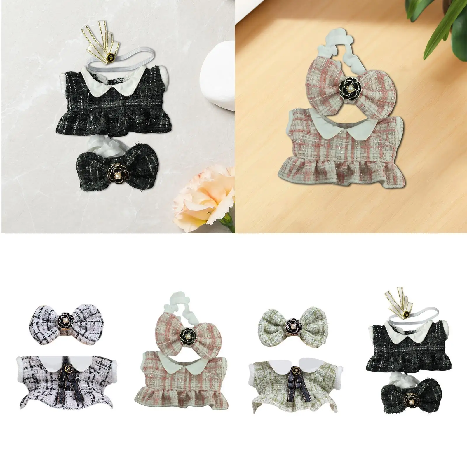 Doll Dress Suit Doll Costume Costumes with Hair Accessories Doll Clothes