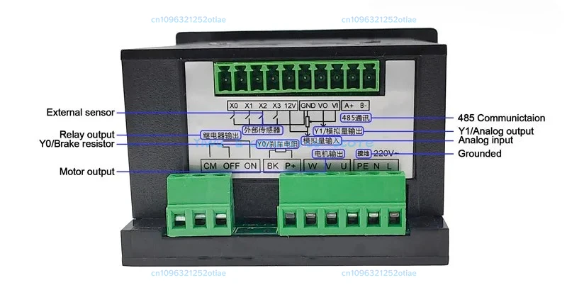 Frequency Converter Electric Inverter 1500W RS485 Add Motor Driver 0.75KW MCU Single Phase Input 220V 3-Phase Output 0.4KW 1.5KW image 5