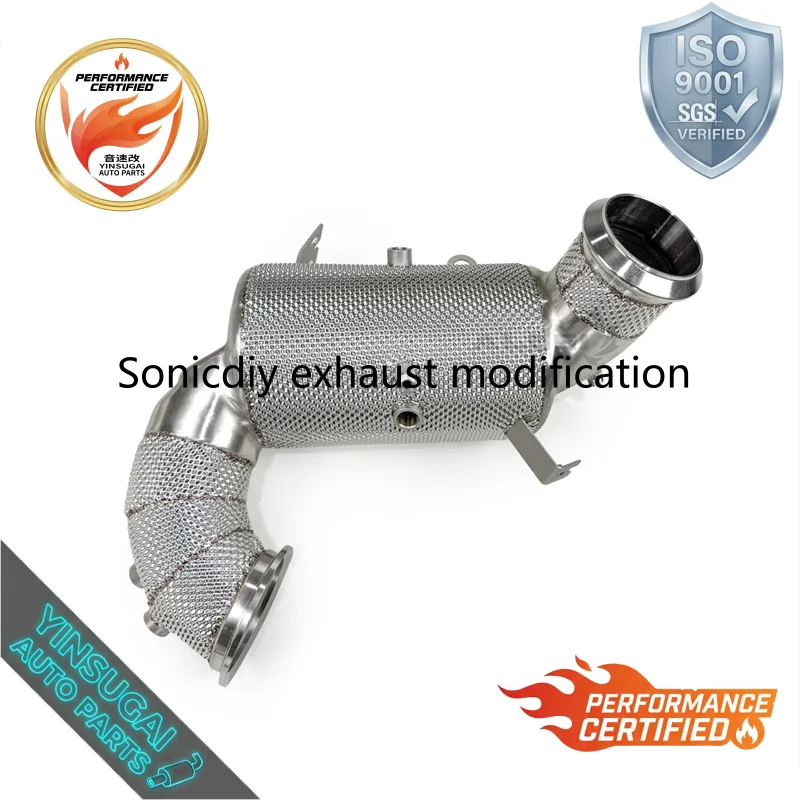 Cuski High Performance Catted No CEL Exhaust Downpipe for Mercedes A45 A45S AMG 2.0T