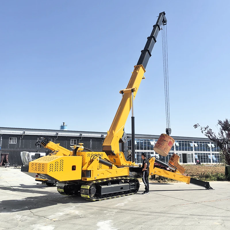 Indoor Mobile Hydraulic Small Spider Crane Capable of Entering Elevators for Operation 12-ton All-terrain Hydraulic Spider Crane