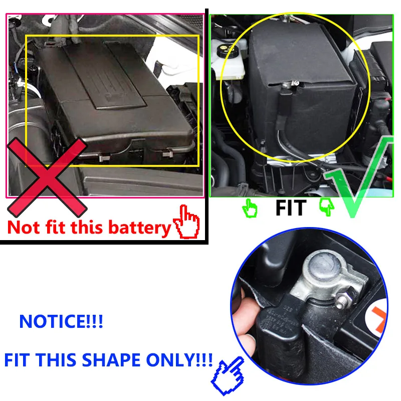 Battery Cathode Positive Electrode Pole Terminal Protective Cover For Skoda Kodiaq Karoq Octavia Superb MK3 2014-2018 Yeti 09-18
