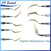 Puntas de escalador Dental VV de acero inoxidable para eliminación de sarro y placa de implantes aptas para instrumento de odontología escalador ultrasónico EMS