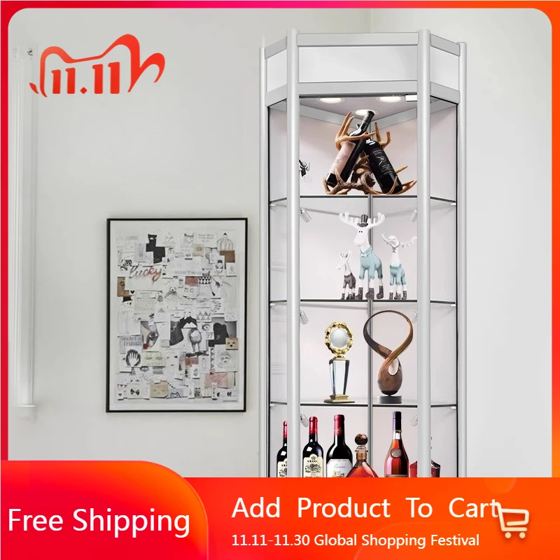 

House Container Bedroom Living Room Cabinets Shelf Display Bar Glass Living Room Cabinets Luxury Luxury Vitrina Salon Furniture