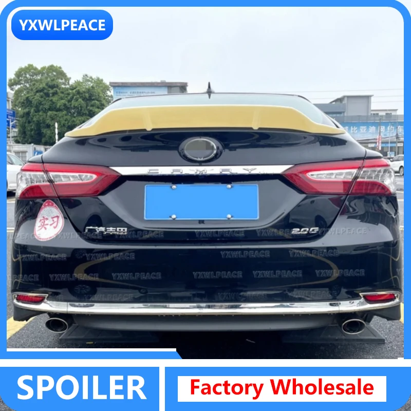 For Toyota Camry 8th Gen 2018-2023 R style Real Carbon Fibrer/ABS Glossy Black Rear Trunk Lip Spoiler Car Styling