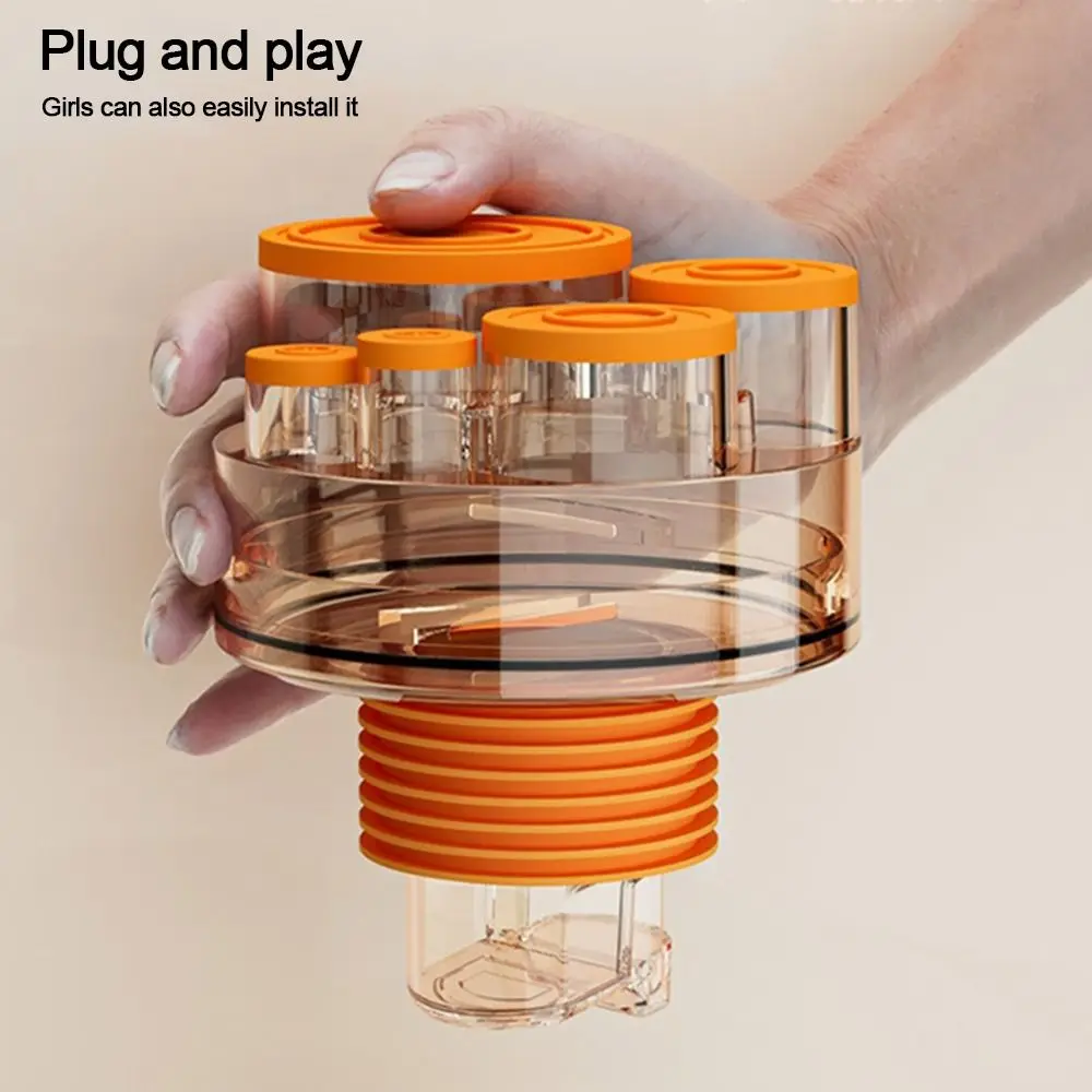 Anti odor Sink Drain Pipe Adapter Sealing Ring Multifunctional Kitchen Basin Sewer Branch 5 in 1 Drainage Water Pipe Joint