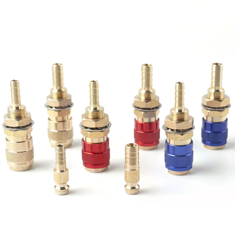 Water Cooled Gas Adapter Quick Connector M6 M8 for TIG MIG Welding Torch Plug