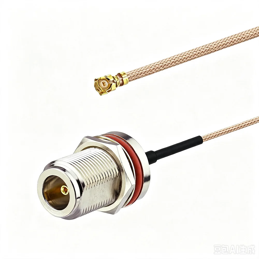 2PCS N Female to MHF1-4 Coaxial Cable RG178 RF1.37  RF Adapter Pigtail  Cable Extension Cord Jumper