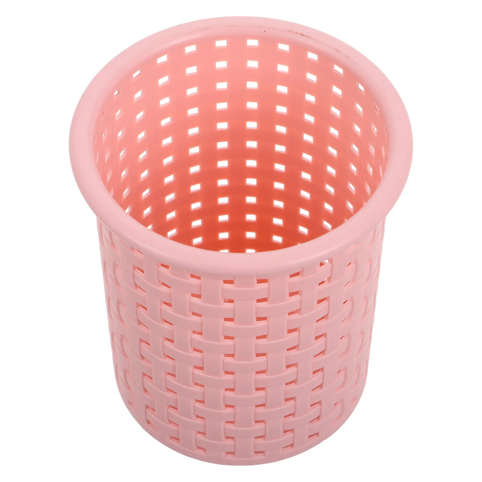 

Creative Faux Rattan Pen Holder Desktop Organizer for Pens Pencils Makeup Brushes Stationery Brush Holder Desk