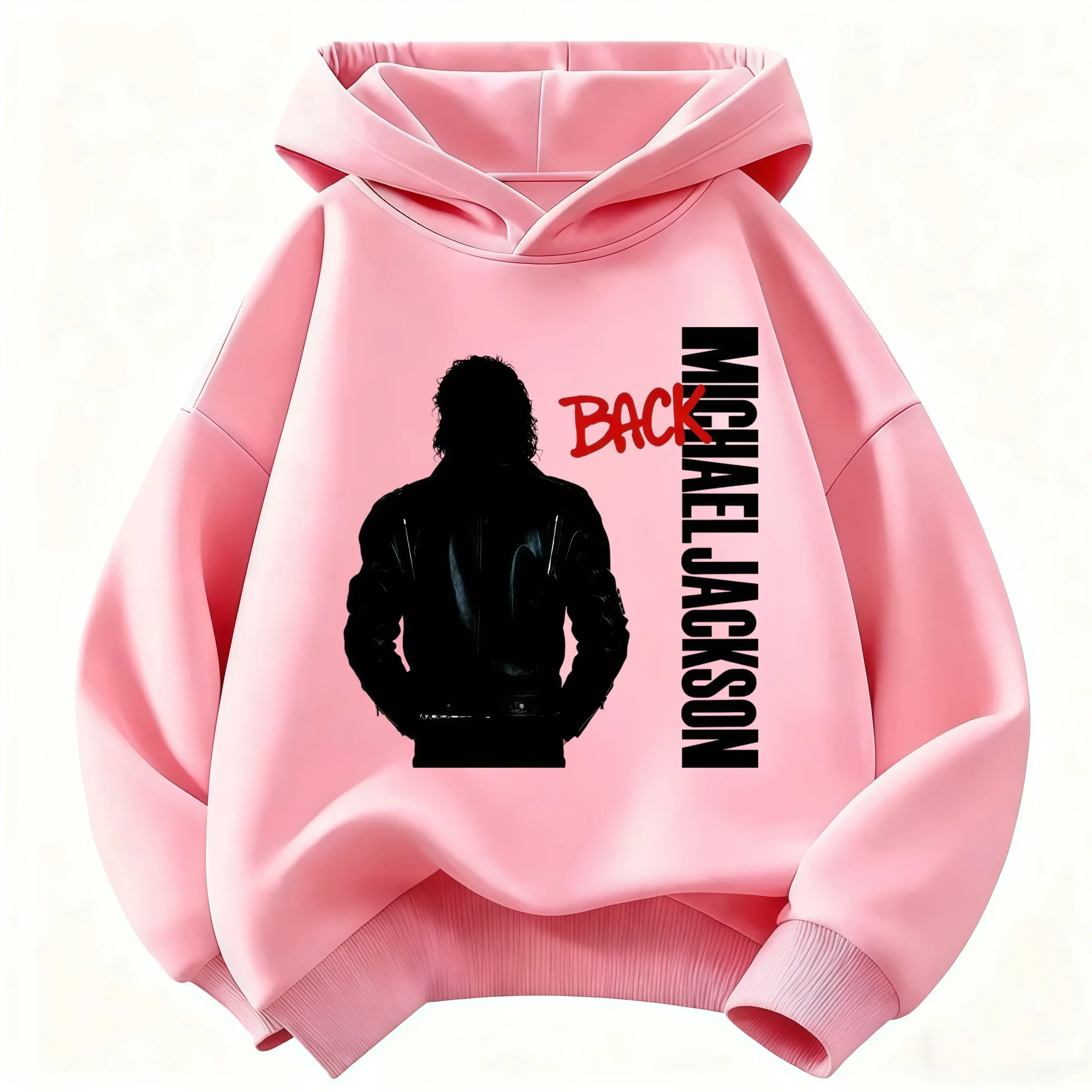 2026 Neuer Kinder-Hoodie mit Michael Jackson Aufdruck, Unisex, Warm, Verdickt, Retro-Stil Superstar Grafik-Oberteil für Herbst/Winter – Detail 5