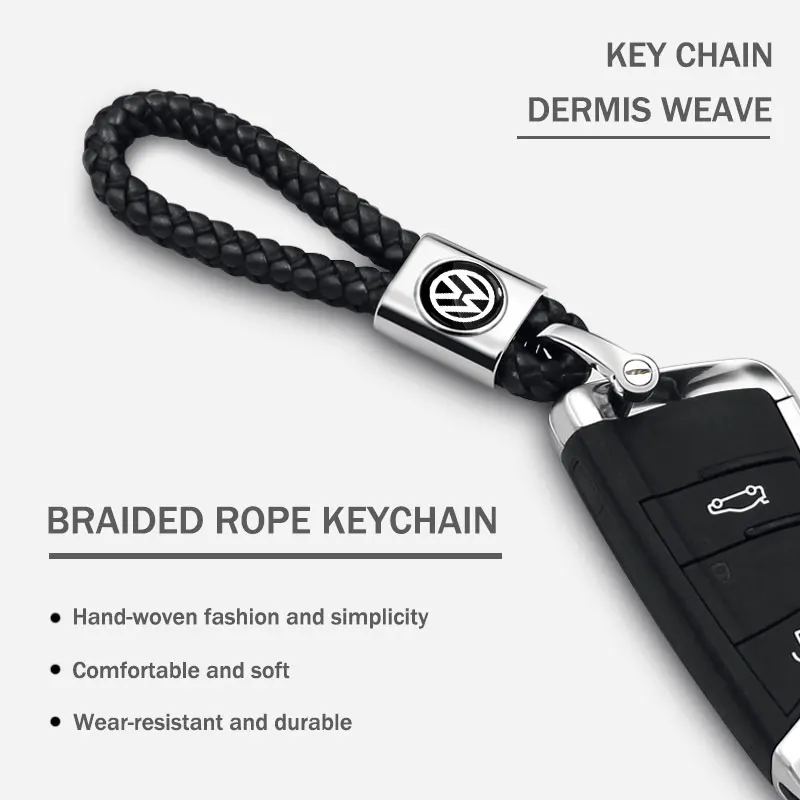 Car Metal Badge Emblem Keychain Creative Key Holder Key Ring for VW Golf 7 MK7 Tiguan MK2 for Seat Ateca Leon FR Ibiza Skoda view 6