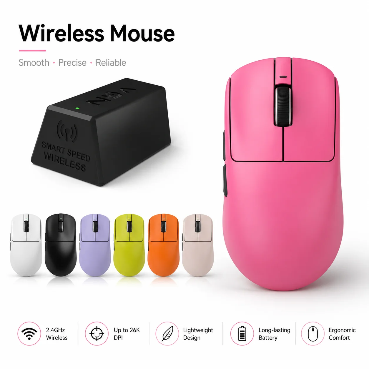 VXE Dragonfly R1 Series Wireless Gaming Mouse Light Weight Paw3395 Low Delay 2Khz Smart Speed Fps Gaming Mouse