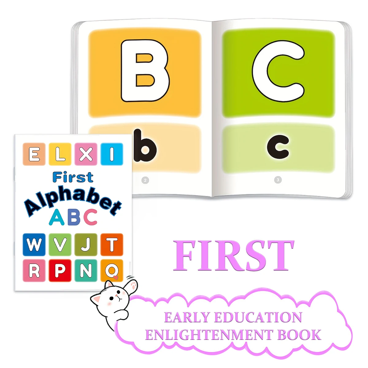 Set of 4 Baby English Books Early Education Learning General Knowledge Fun Reading Stimulate Interest in Children Educational Ma