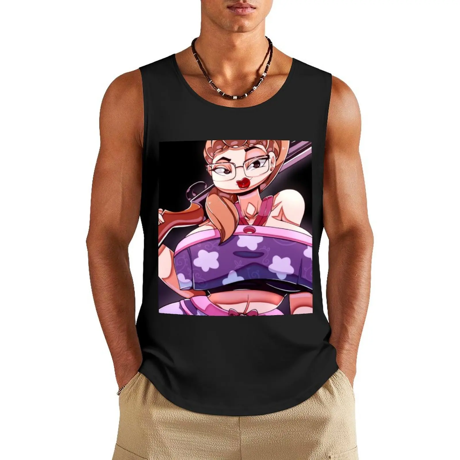 

Thick Horror Lady Tank Top Men's vest Men's sleeveless Men's clothing vest men