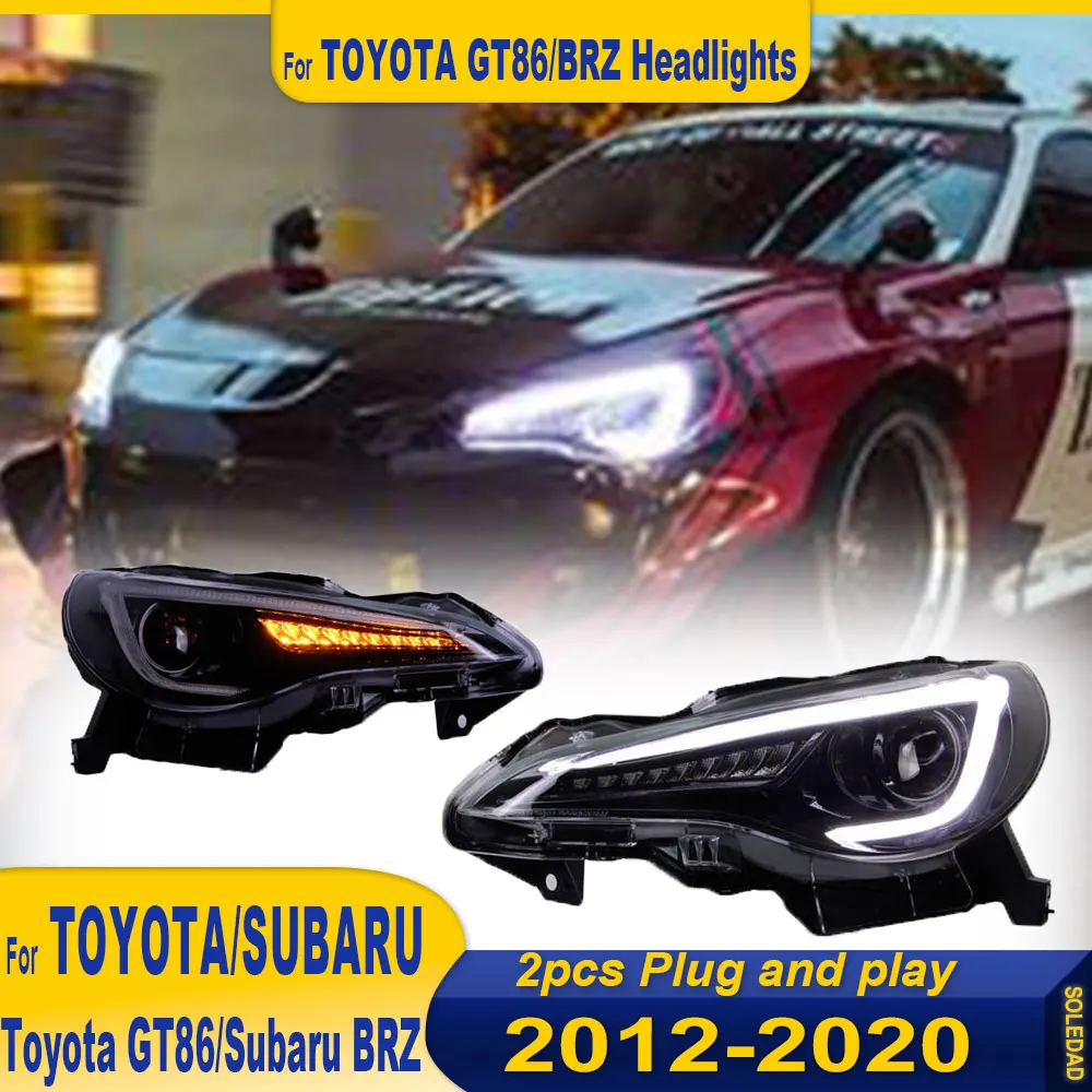 Car Styling Head Lamp for Subaru BRZ Headlights 2012-2020 for Toyota FT86 GT86 LED Headlight DRL Signal Hid Bi Xenon Accessories