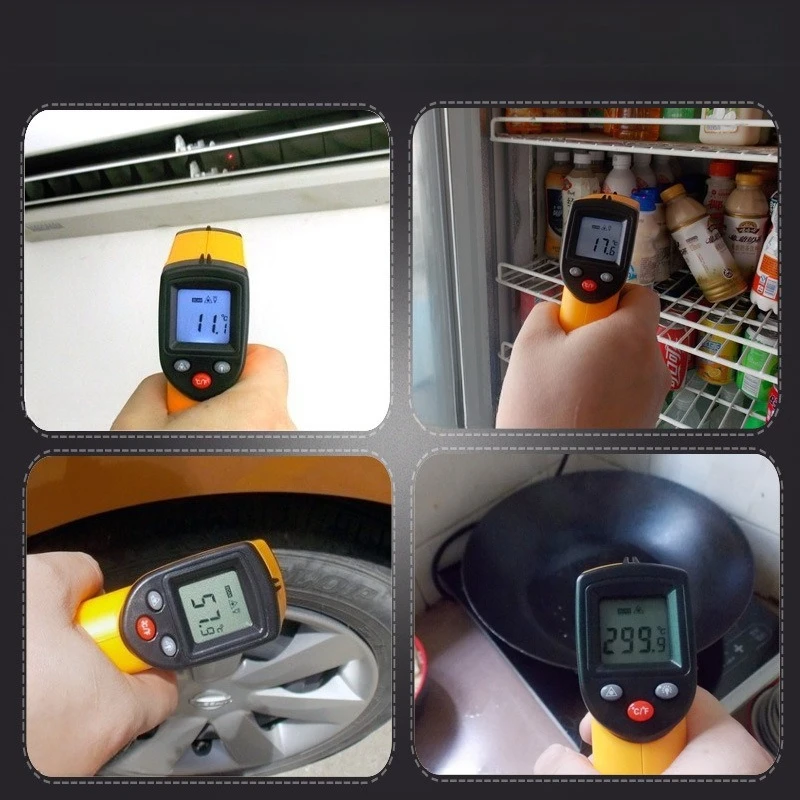 Termómetro infrarrojo, pistola de temperatura industrial, termómetro electrónico de cocina