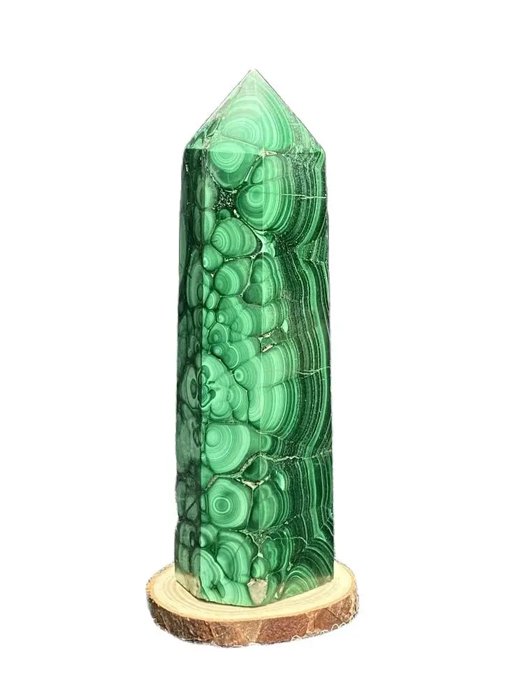 

100% Natural Malachite Hexagonal Obelisk Healing Reiki Wand Gem Used Holiday Gift To Give Decoration Dekor Ev Aksesuarlari