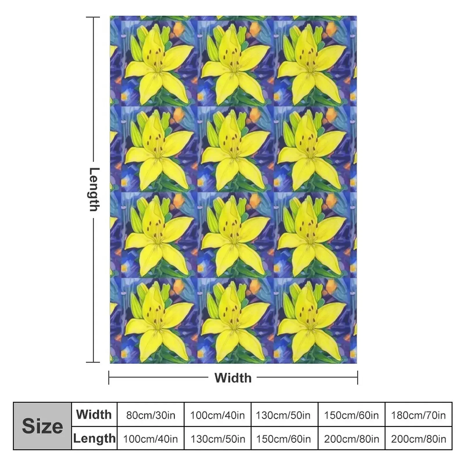 New Fireburst Lily Throw Blanket couch cozy soft plush fuzzy picnic outdoor blanket