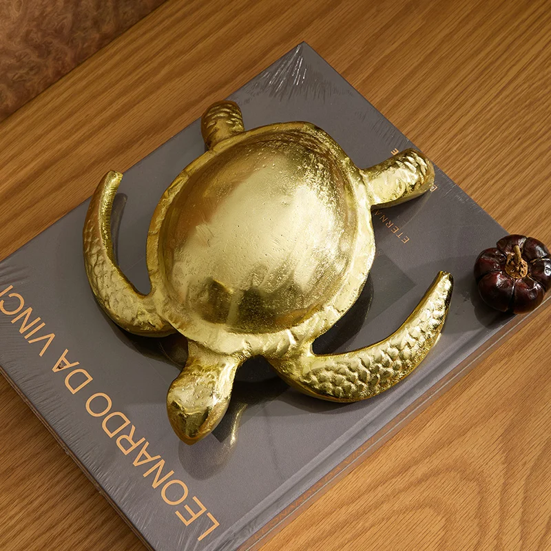 

Винтажная декоративная фигурка черепахи для гостиной и отеля, в зоологической тематике, с акриловым корпусом и металлическим основанием, художественные украшения для дома