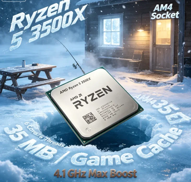 Tray AMD Ryzen 5 3500X 6 Core 6 Thread 4.1GHz Dynamic Boost 32MB Cache AM4 Support PCIe 4.0 E Sports PC Top Choice