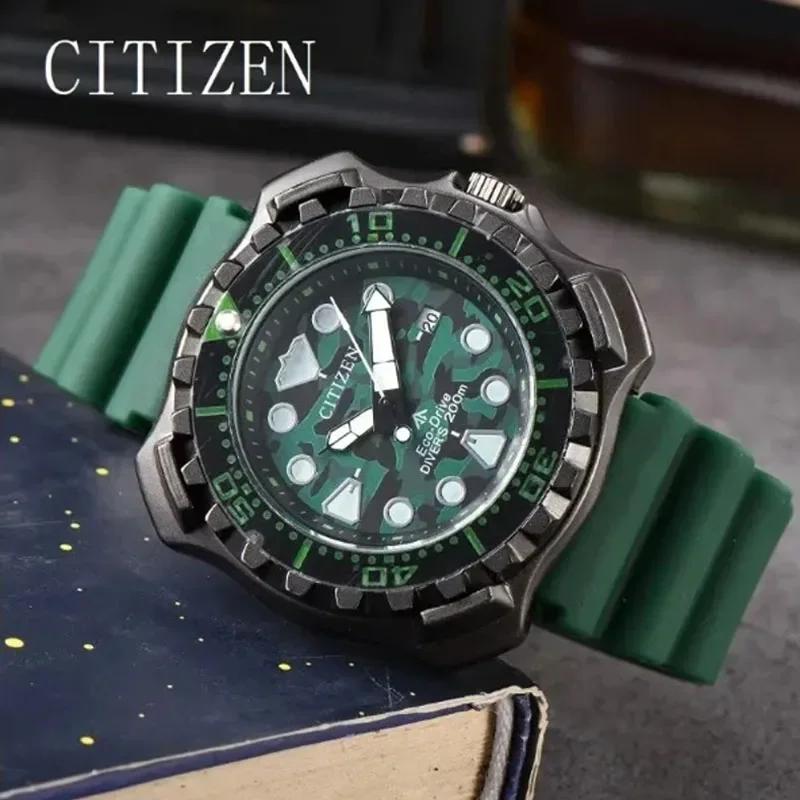 

CITIZEN Men's Watch Top Brand New Luxury Rubber Sport Watch Men Quartz Date Clock Waterproof Wristwatch Chronograph Clocks Man